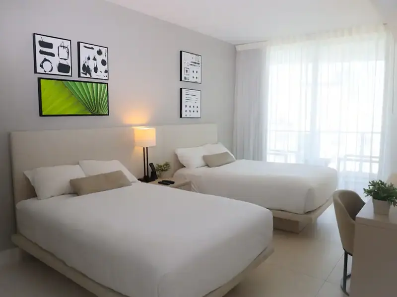 Second bedroom with two beds