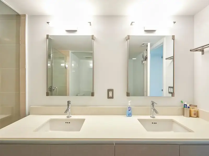 Bathroom with double vanity