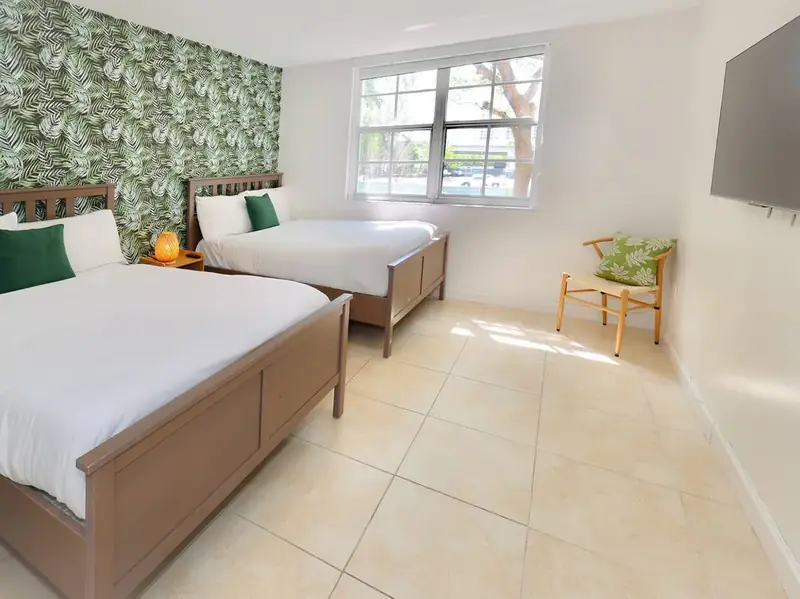 Second bedroom with two beds